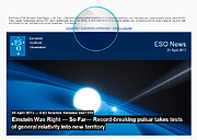 Ansicht des ESO News-Newsletters in einem E-Mail-Programm