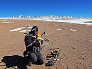 ALMA about to be imaged from a hexacopter