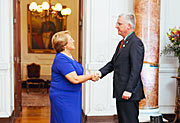  La presidenta electa de Chile, Michelle Bachelet, se reúne con altos representantes de ESO