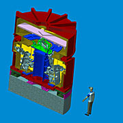 Engineering view of the HARMONI spectrograph for the E-ELT