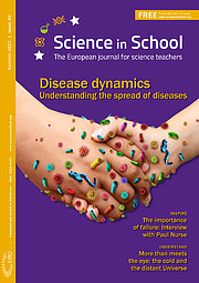 Titelseite von Science in School Ausgabe 40