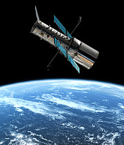 O Telescópio Espacial Hubble em órbita