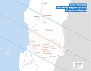 Total solar eclipse path in Chile