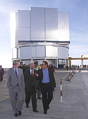 Minister Fischer at the observing platform