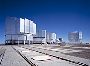 The new set at Paranal - The VLT, the VST dome and the AT1