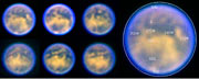 Six nightly views of Titan's surface