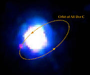 Near-infrared image of AB Doradus A and its companion
