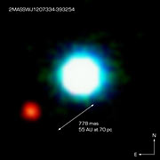 The brown dwarf 2M1207 and its planetary companion