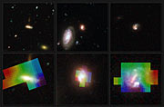 Measuring motions in three distant galaxies