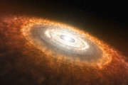 Burning lithium inside a star (artist's impression)