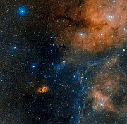 Okolí oblasti s probíhající hvězdotvorbou Gum 19 (RCW 34)