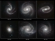 A gallery of spiral galaxies pictured in infrared light by HAWK-I (annotated version)