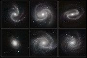 A gallery of spiral galaxies pictured in infrared light by HAWK-I (unannotated version)