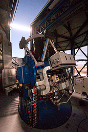 The VLT Survey Telescope observing on a moonlit night