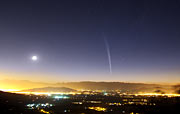 El Cometa Navideño Lovejoy visto sobre Santiago