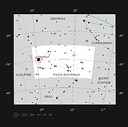 La brillante stella Fomalhaut nella costellazione del Pesce Australe