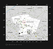 Het vreemde sterrenstelsel Centaurus A in het sterrenbeeld Centaurus