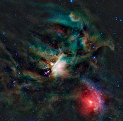 Vista infravermelha da região de formação estelar Rho Ophiuchi