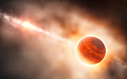 Artist's impression of a gas giant planet forming in the disc around the young star HD 100546