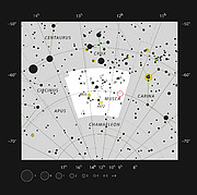 The young star HD 100546 in the southern constellation of Musca