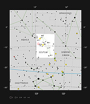 The planetary nebula IC 1295 in the constellation of Scutum (The Shield)