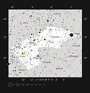 La estrella HD 95086 en la constelación de Carina 