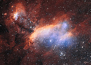 Detaljerad bild av Räknebulosan från ESO:s teleskop VST