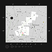 La région de formation d'étoiles NGC 2035 dans la constellation de la Dorade