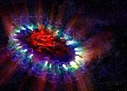 Artist's illustration of Supernova 1987A