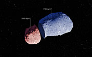 Kaaviokuva asteroidi (25143) Itokawasta