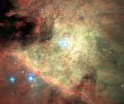 Snímek Mlhoviny v Orionu pořízený přístrojem MUSE 