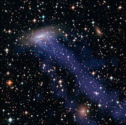 Hubble/Chandra-montagefoto van ESO 137-001