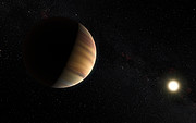 Künstlerische Darstellung des Exoplaneten 51 Pegasi b