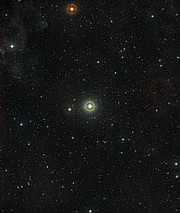 Imagem de grande angular do céu em torno da estrela 51 Pegasi