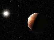 Vue d'artiste d'un jumeau de Jupiter autour de HIP 11915