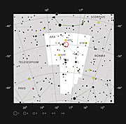 L'amas d'étoiles IC 4651 dans la constellation de l'Autel