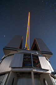 El sistema de estrella de guiado laser más potente del mundo ve su primera luz en el Observatorio Paranal