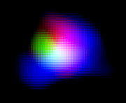 Imagem de cores compostas da galáxia distante SXDF-NB1006-2