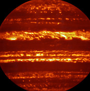 Jupiter, vastgelegd met het VISIR-instrument van de VLT