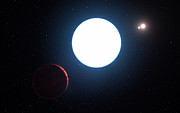 Ilustración del planeta en el sistema HD 131399