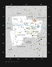 The star cluster Messier 18 in the constellation of Sagittarius