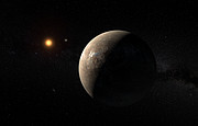 Artist's impression of the planet orbiting Proxima Centauri