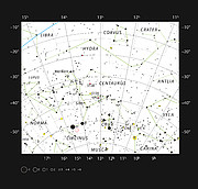 Proxima Centauri nella costellazione australe del Centauro
