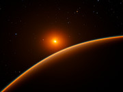 Artist’s impression of the super-Earth exoplanet LHS 1140b