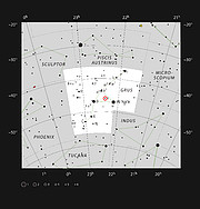 Der Rote Riesenstern π1 Gruis im Sternbild Kranich