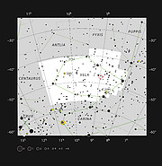 RCW 38 nella costellazione delle Vele