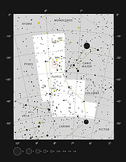 NGC 2467 en la constelación de Puppis