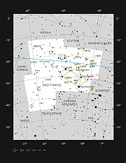 Sagittarius A* Jousimiehen tähdistössä