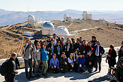 President of the Republic of Chile with guests at the La Silla Total Solar Eclipse