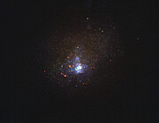 Hubble-opname van het Kinman-dwergstelsel